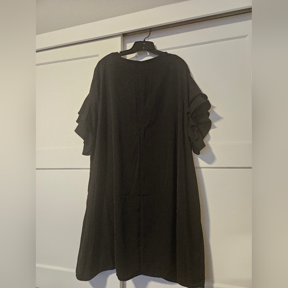 City Chic Double Frill A Line Dress - Picture 4 of 4